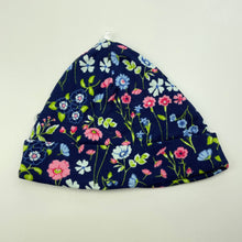 Load image into Gallery viewer, Girls floral, cotton hat / beanie, GUC, size 12 months,  
