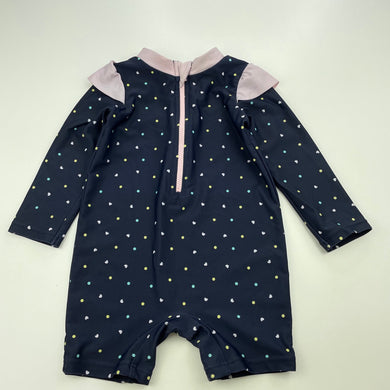 Girls Target, all-in-one rashie suit, FUC, size 0,  