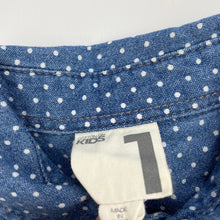Load image into Gallery viewer, Boys Cotton On, blue cotton long sleeve shirt, EUC, size 1,  
