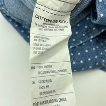 Load image into Gallery viewer, Boys Cotton On, blue cotton long sleeve shirt, EUC, size 1,  