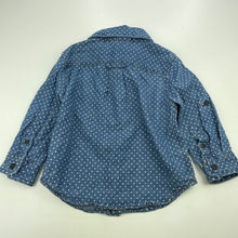 Load image into Gallery viewer, Boys Cotton On, blue cotton long sleeve shirt, EUC, size 1,  