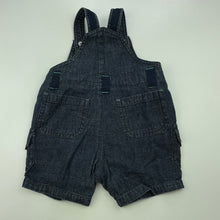 Load image into Gallery viewer, Boys Baby Baby, dark lightweight denim overalls / shortalls, GUC, size 000,  