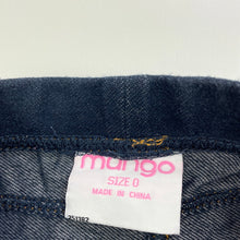 Load image into Gallery viewer, Girls Mango, stretchy denim leggings, elasticated, GUC, size 0,  