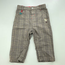 Load image into Gallery viewer, Boys La Compagnie Des Petits, checked lightweight cotton pants, elasticated, GUC, size 1-2,  