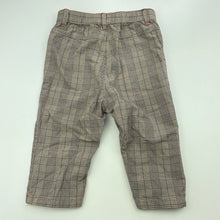 Load image into Gallery viewer, Boys La Compagnie Des Petits, checked lightweight cotton pants, elasticated, GUC, size 1-2,  
