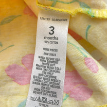 Load image into Gallery viewer, Girls Carters, yellow floral cotton top, FUC, size 000,  