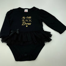 Load image into Gallery viewer, Girls Ollies Place, black cotton tutu romper, GUC, size 0,  