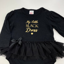 Load image into Gallery viewer, Girls Ollies Place, black cotton tutu romper, GUC, size 0,  