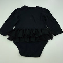 Load image into Gallery viewer, Girls Ollies Place, black cotton tutu romper, GUC, size 0,  