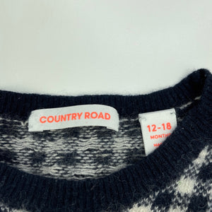 Girls Country Road, soft feel wool blend casual dress, FUC, size 1, L: 40cm