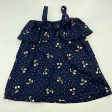 Load image into Gallery viewer, Girls Cotton On, navy cotton casual summer dress, GUC, size 1, L: 40cm