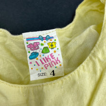 Load image into Gallery viewer, Girls I LIKE PINK, emboidered cotton top, L: 38cm, GUC, size 4,  