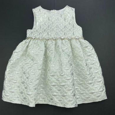 Girls Cinderella, silver princess party dress, FUC, size 1-2, L: 40cm