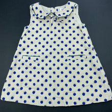 Load image into Gallery viewer, Girls Zara, cotton lined corduroy casual dress, EUC, size 0, L: 38cm