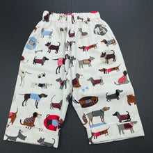Load image into Gallery viewer, Boys GRR DUDS, cotton pants, elasticated, dogs, Inside leg: 24cm, light marks, FUC, size 1,  