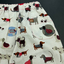 Load image into Gallery viewer, Boys GRR DUDS, cotton pants, elasticated, dogs, Inside leg: 24cm, light marks, FUC, size 1,  