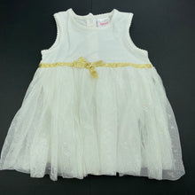 Load image into Gallery viewer, Girls Sprout, cream romper dress, L: 35cm, GUC, size 0,  