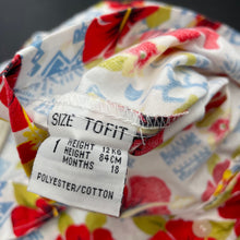 Load image into Gallery viewer, Boys Now, colourful floral short sleeve shirt, FUC, size 1,  