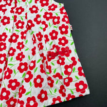 Load image into Gallery viewer, Girls Plum, floral lightweight cotton top, L: 33cm, EUC, size 00,  