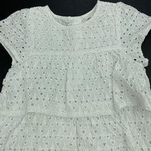 Load image into Gallery viewer, Girls Cotton On, lined broderie cotton dress, FUC, size 3, L: 52cm