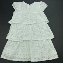 Load image into Gallery viewer, Girls Cotton On, lined broderie cotton dress, FUC, size 3, L: 52cm