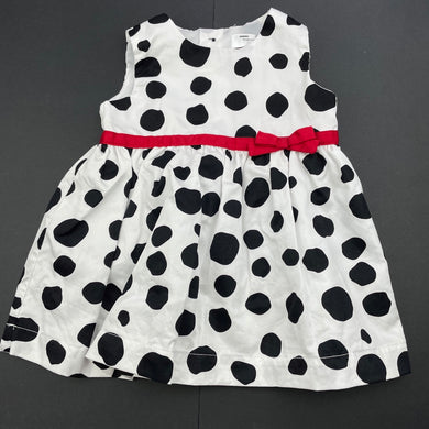 Girls Carters, lined cotton party dress, FUC, size 000, L: 32cm