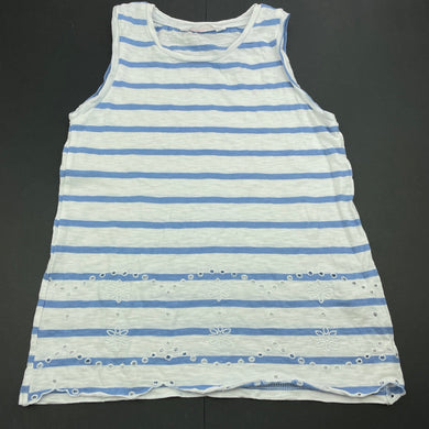 Girls Just Jeans, blue & white stripe cotton top, FUC, size 8,  