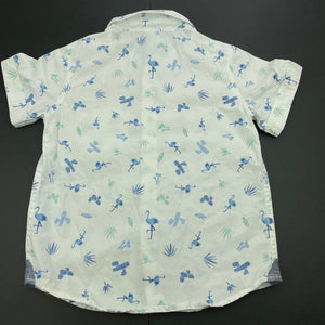 Boys Target, cotton short sleeve shirt, flamingos, FUC, size 4,  