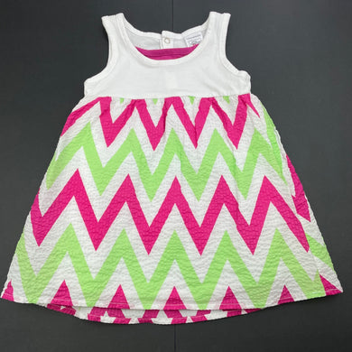 Girls Charlie & Me, lined crinkle cotton summer dress, FUC, size 1, L: 42cm