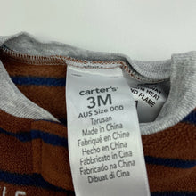 Load image into Gallery viewer, Boys Carters, fleece zip coverall / romper, brother, FUC, size 000,  