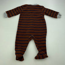 Load image into Gallery viewer, Boys Carters, fleece zip coverall / romper, brother, FUC, size 000,  