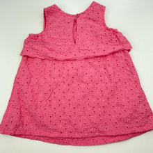 Load image into Gallery viewer, Girls Target, pink broderie cotton casual dress, FUC, size 00, L: 34cm
