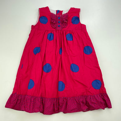 Girls Pumpkin Patch, lined spotted cotton party dress, FUC, size 1, L: 46cm