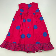 Load image into Gallery viewer, Girls Pumpkin Patch, lined spotted cotton party dress, FUC, size 1, L: 46cm