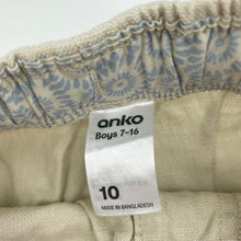 Load image into Gallery viewer, Boys Anko, linen shorts, elasticated, EUC, size 10,  