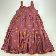 Load image into Gallery viewer, Girls Anko, lined embroidered cotton summer dress, EUC, size 7, L: 63cm
