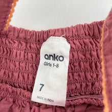 Load image into Gallery viewer, Girls Anko, lined embroidered cotton summer dress, EUC, size 7, L: 63cm