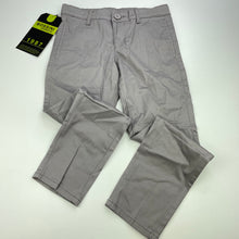 Load image into Gallery viewer, Boys Bossini, grey stretch chino pants, adjustable, Inside leg: 55cm, NEW, size 8,  
