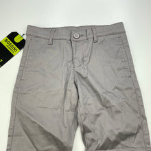 Load image into Gallery viewer, Boys Bossini, grey stretch chino pants, adjustable, Inside leg: 55cm, NEW, size 8,  