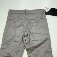 Load image into Gallery viewer, Boys Bossini, grey stretch chino pants, adjustable, Inside leg: 55cm, NEW, size 8,  