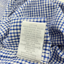 Load image into Gallery viewer, Boys Target, blue check cotton short sleeve shirt, EUC, size 8,  