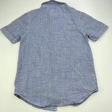 Load image into Gallery viewer, Boys Target, blue check cotton short sleeve shirt, EUC, size 8,  