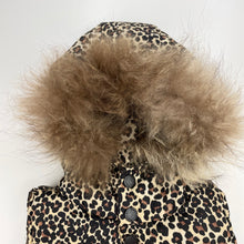 Load image into Gallery viewer, Girls Psionic Storm, hooded leopard print puffer vest / jacket, L: 39cm, armpit to armpit: 34cm, FUC, size 6,  