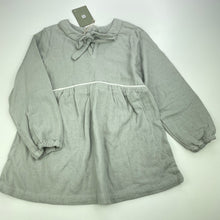 Load image into Gallery viewer, Girls My, grey cotton tunic top, L: 47cm, armpit to armpit: 32cm, NEW, size 5-6,  