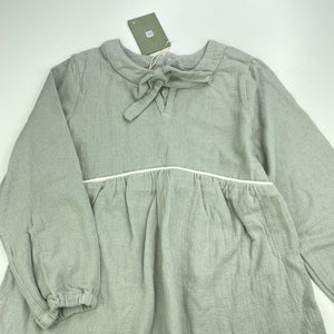 Girls My, grey cotton tunic top, L: 47cm, armpit to armpit: 32cm, NEW, size 5-6,  