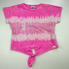 Load image into Gallery viewer, Girls Piping Hot, tie dyed cotton tie front top, GUC, size 1,  