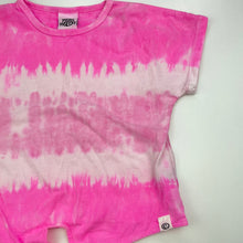 Load image into Gallery viewer, Girls Piping Hot, tie dyed cotton tie front top, GUC, size 1,  