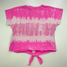 Load image into Gallery viewer, Girls Piping Hot, tie dyed cotton tie front top, GUC, size 1,  