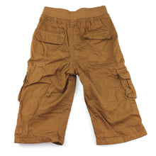 Load image into Gallery viewer, Boys M&amp;S, cotton lined cargo pants, elasticated, GUC, size 0