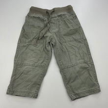 Load image into Gallery viewer, Boys Target, khaki cotton pants, elasticated, Inside leg: 26cm, FUC, size 1,  